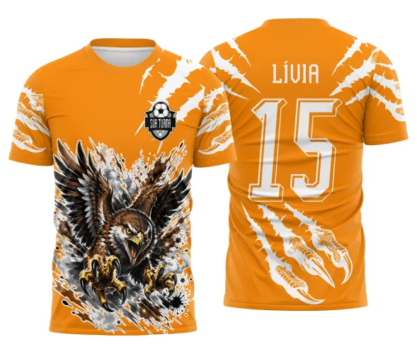 Arte pronta para camisa interclasse gaviao brabo jogos escolares formato CDR CorelDraw com marcas de garras