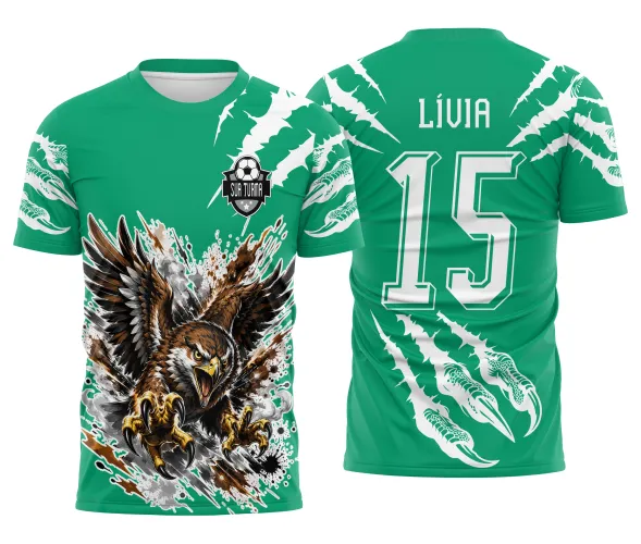Arte pronta para camisa interclasse gaviao brabo jogos escolares formato CDR CorelDraw com marcas de garras