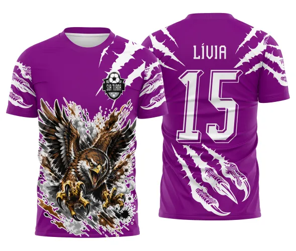 Arte pronta para camisa interclasse gaviao brabo jogos escolares formato CDR CorelDraw com marcas de garras