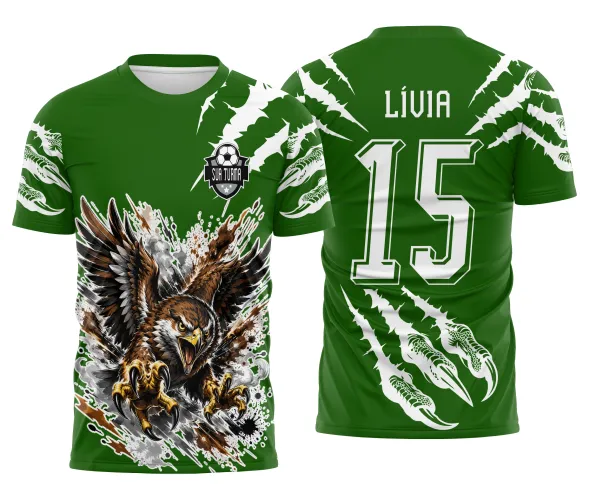 Arte pronta para camisa interclasse gaviao brabo jogos escolares formato CDR CorelDraw com marcas de garras