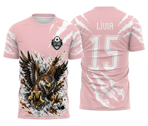 Arte pronta para camisa interclasse gaviao brabo jogos escolares formato CDR CorelDraw com marcas de garras