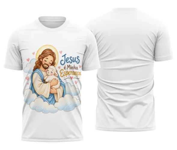 Arte Jesus é Minha Esperança em CDR para camisetas cristãs.