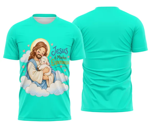Arte Jesus é Minha Esperança em CDR para camisetas cristãs.