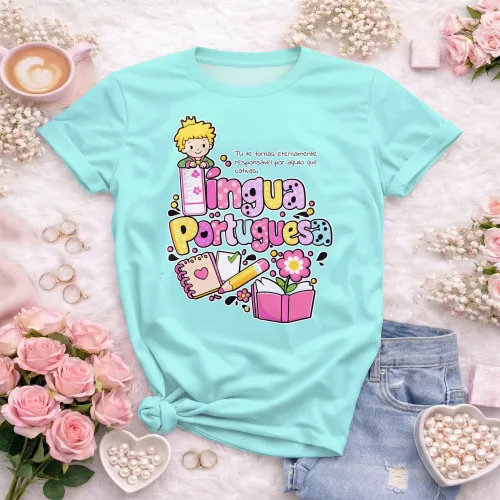 Arte pronta para camisa de lingua portuguesa literatura formato CDR CorelDraw