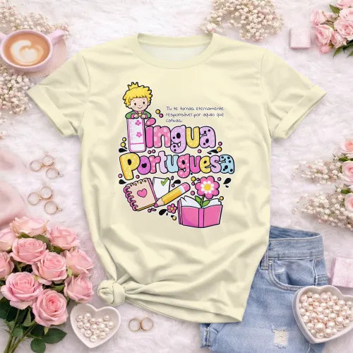 Arte pronta para camisa de lingua portuguesa literatura formato CDR CorelDraw