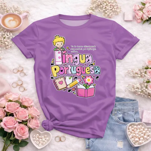 Arte pronta para camisa de lingua portuguesa literatura formato CDR CorelDraw