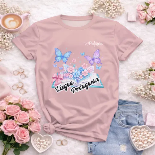Arte pronta para camisa de lingua portuguesa borboletas formato CDR CorelDraw com varias cores