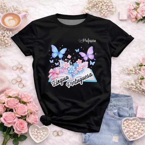 Arte pronta para camisa de lingua portuguesa borboletas formato CDR CorelDraw com varias cores