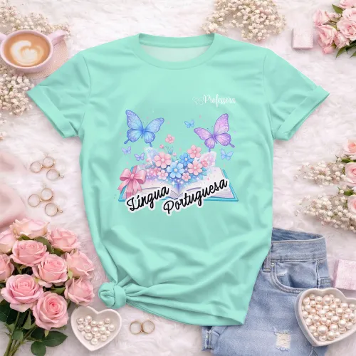 Arte pronta para camisa de lingua portuguesa borboletas formato CDR CorelDraw com varias cores