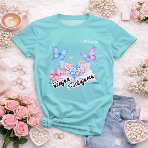 Arte pronta para camisa de lingua portuguesa borboletas formato CDR CorelDraw com varias cores