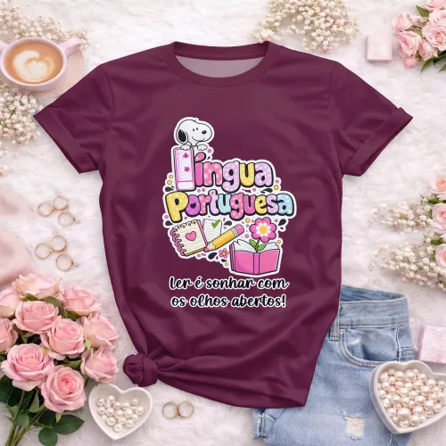 Arte pronta para camisa de lingua portuguesa frase ler e sonhar formato CDR CorelDraw