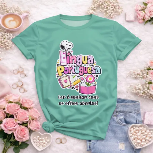 Arte pronta para camisa de lingua portuguesa frase ler e sonhar formato CDR CorelDraw