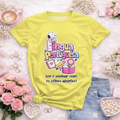 Arte pronta para camisa de lingua portuguesa frase ler e sonhar formato CDR CorelDraw