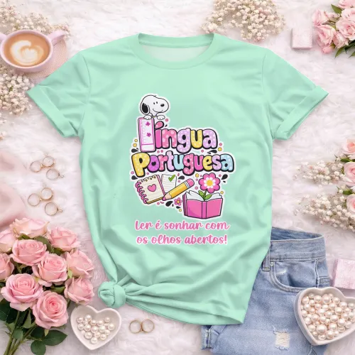 Arte pronta para camisa de lingua portuguesa frase ler e sonhar formato CDR CorelDraw