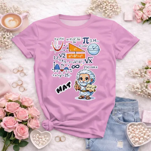 Arte pronta para camisa de matematica geek formulas formato CDR CorelDraw com varias cores