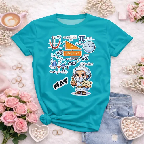 Arte pronta para camisa de matematica geek formulas formato CDR CorelDraw com varias cores
