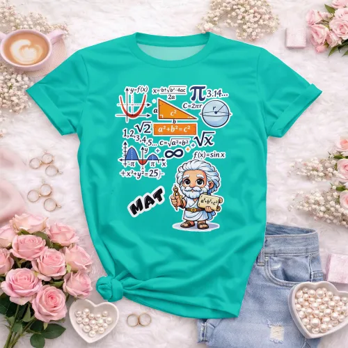 Arte pronta para camisa de matematica geek formulas formato CDR CorelDraw com varias cores
