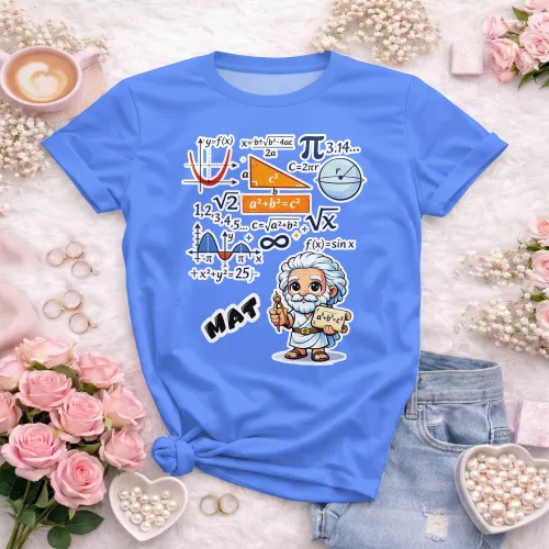 Arte pronta para camisa de matematica geek formulas formato CDR CorelDraw com varias cores