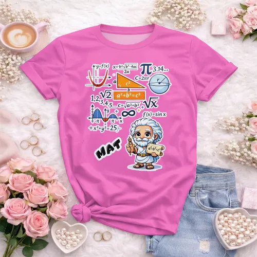 Arte pronta para camisa de matematica geek formulas formato CDR CorelDraw com varias cores