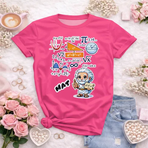 Arte pronta para camisa de matematica geek formulas formato CDR CorelDraw com varias cores