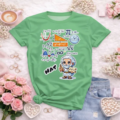 Arte pronta para camisa de matematica geek formulas formato CDR CorelDraw com varias cores