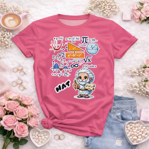 Arte pronta para camisa de matematica geek formulas formato CDR CorelDraw com varias cores