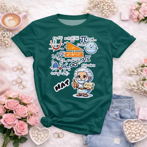 Arte pronta para camisa de matematica geek formulas formato CDR CorelDraw com varias cores