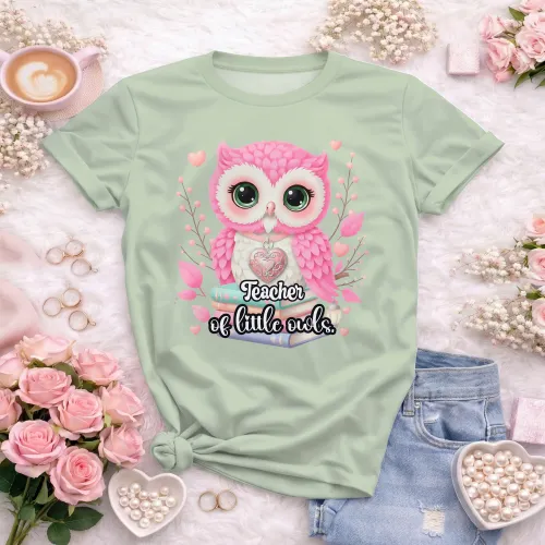 Arte pronta para camisa de pedagogia infantil coruja livros formato CDR CorelDraw com varias cores