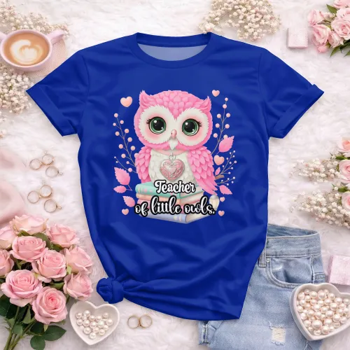 Arte pronta para camisa de pedagogia infantil coruja livros formato CDR CorelDraw com varias cores