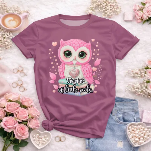 Arte pronta para camisa de pedagogia infantil coruja livros formato CDR CorelDraw com varias cores