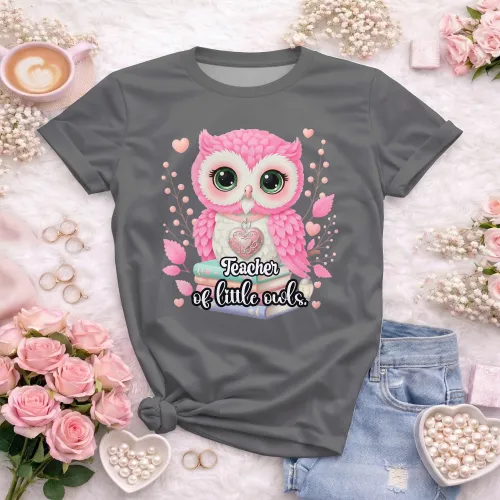 Arte pronta para camisa de pedagogia infantil coruja livros formato CDR CorelDraw com varias cores