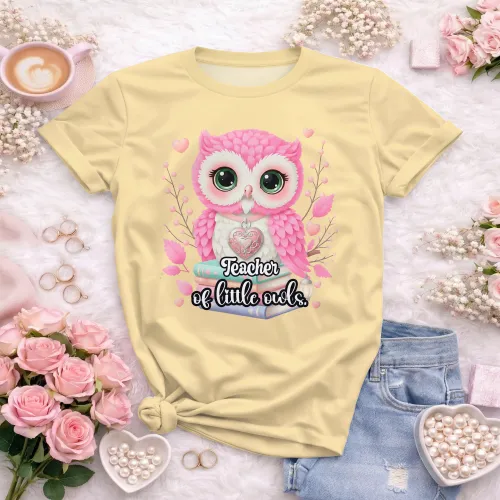 Arte pronta para camisa de pedagogia infantil coruja livros formato CDR CorelDraw com varias cores