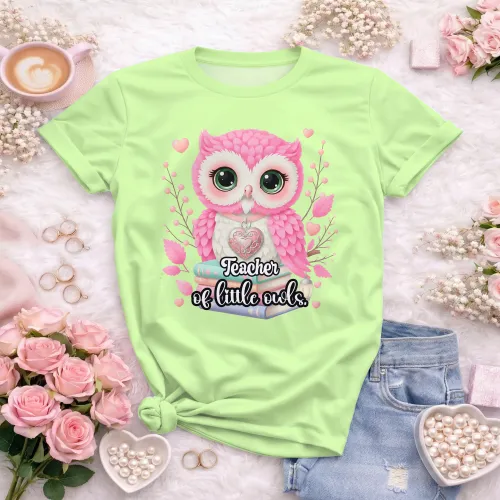 Arte pronta para camisa de pedagogia infantil coruja livros formato CDR CorelDraw com varias cores