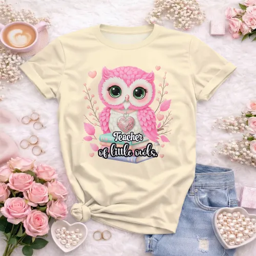 Arte pronta para camisa de pedagogia infantil coruja livros formato CDR CorelDraw com varias cores