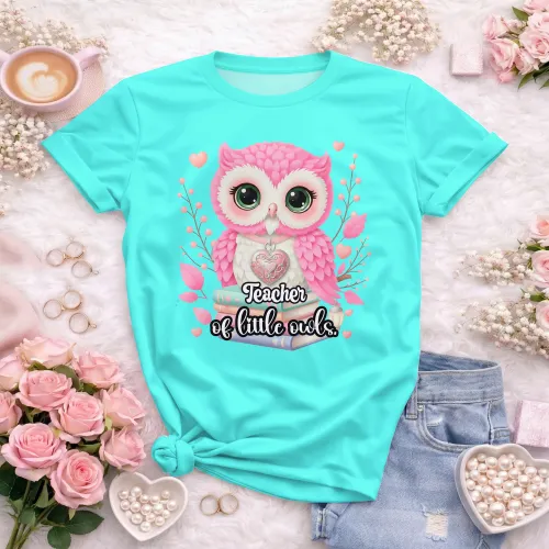 Arte pronta para camisa de pedagogia infantil coruja livros formato CDR CorelDraw com varias cores