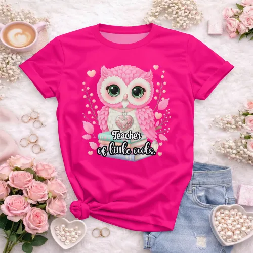 Arte pronta para camisa de pedagogia infantil coruja livros formato CDR CorelDraw com varias cores