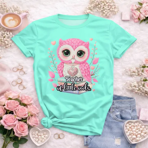 Arte pronta para camisa de pedagogia infantil coruja livros formato CDR CorelDraw com varias cores