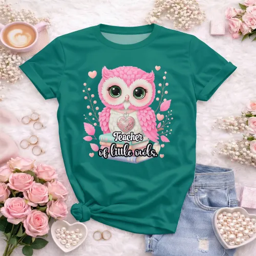 Arte pronta para camisa de pedagogia infantil coruja livros formato CDR CorelDraw com varias cores