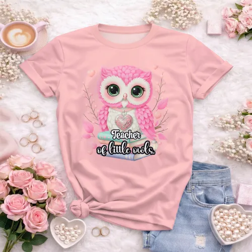 Arte pronta para camisa de pedagogia infantil coruja livros formato CDR CorelDraw com varias cores