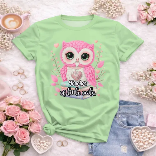Arte pronta para camisa de pedagogia infantil coruja livros formato CDR CorelDraw com varias cores