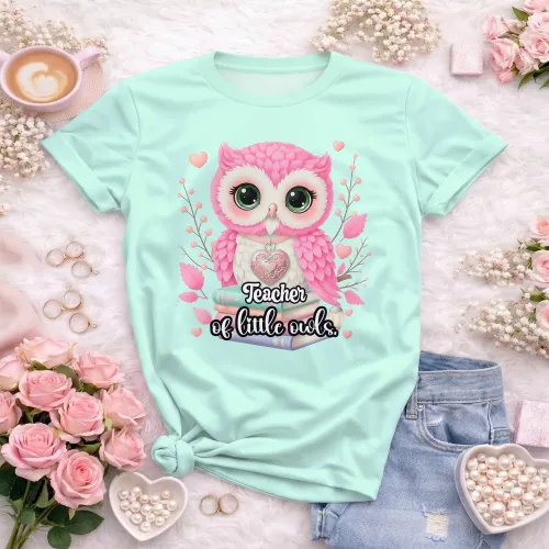 Arte pronta para camisa de pedagogia infantil coruja livros formato CDR CorelDraw com varias cores
