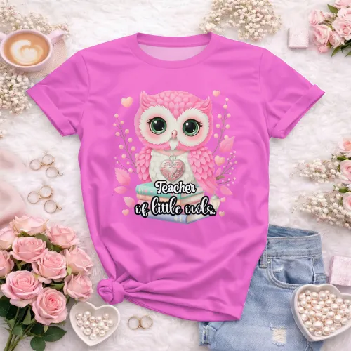 Arte pronta para camisa de pedagogia infantil coruja livros formato CDR CorelDraw com varias cores