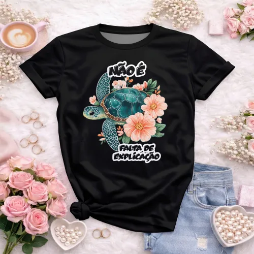 Arte pronta para camisa professora estudantil tartaruga falta de explicacao formato CDR CorelDraw com varias cores