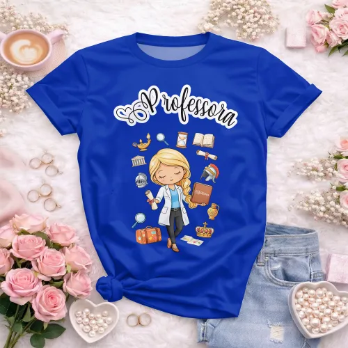 Arte pronta para camisa de professora de historia formato CDR CorelDraw com varias cores