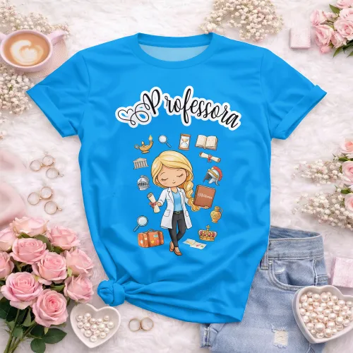 Arte pronta para camisa de professora de historia formato CDR CorelDraw com varias cores