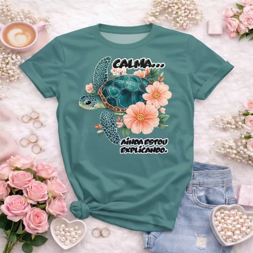 Arte pronta para camisa professora tartaruga calma ainda estou explicando formato CDR CorelDraw com varias cores