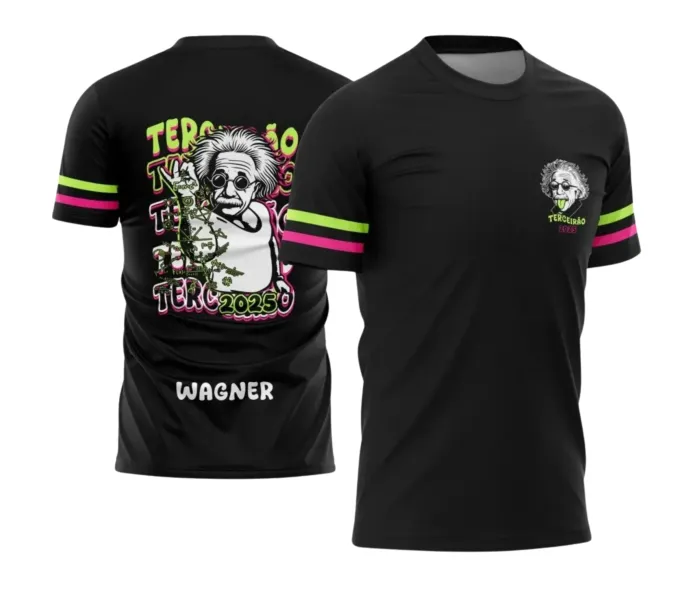 Arte Camiseta Terceirão Albert Einstein – Estampa Uniforme Escolar