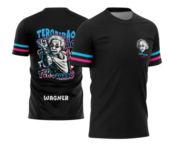Arte Camiseta Terceirão Albert Einstein – Estampa Uniforme Escolar