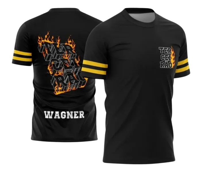 Arte Camiseta Terceirão Chamas – Estampa Uniforme Escolar