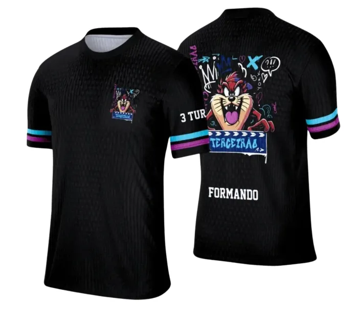 Arte Camiseta Terceirão Fera da Tasmânia – Estampa Uniforme